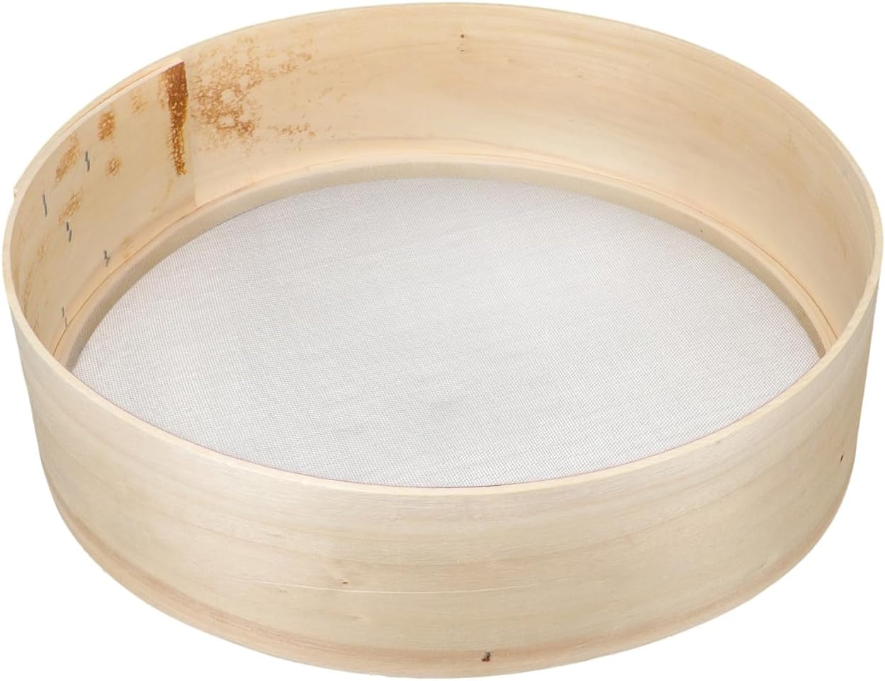 HANABASS Wooden Flour Sieve 10 Inch Fine Mesh Round Sifter Multi-Use Kitchen Strainer for Baking Powdered Sugar Cocoa Flour
