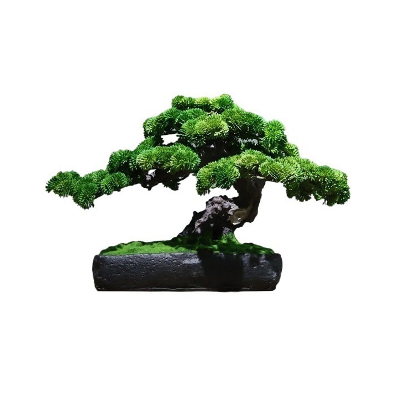 WOTZOV Realistic Artificial Trees, Living Room Tea Room Entrance Desktop Decorations Micro-Landscaping Simulation Greenery Bonsai Indoor Welcome Pine Ornaments,Bonsai Deco