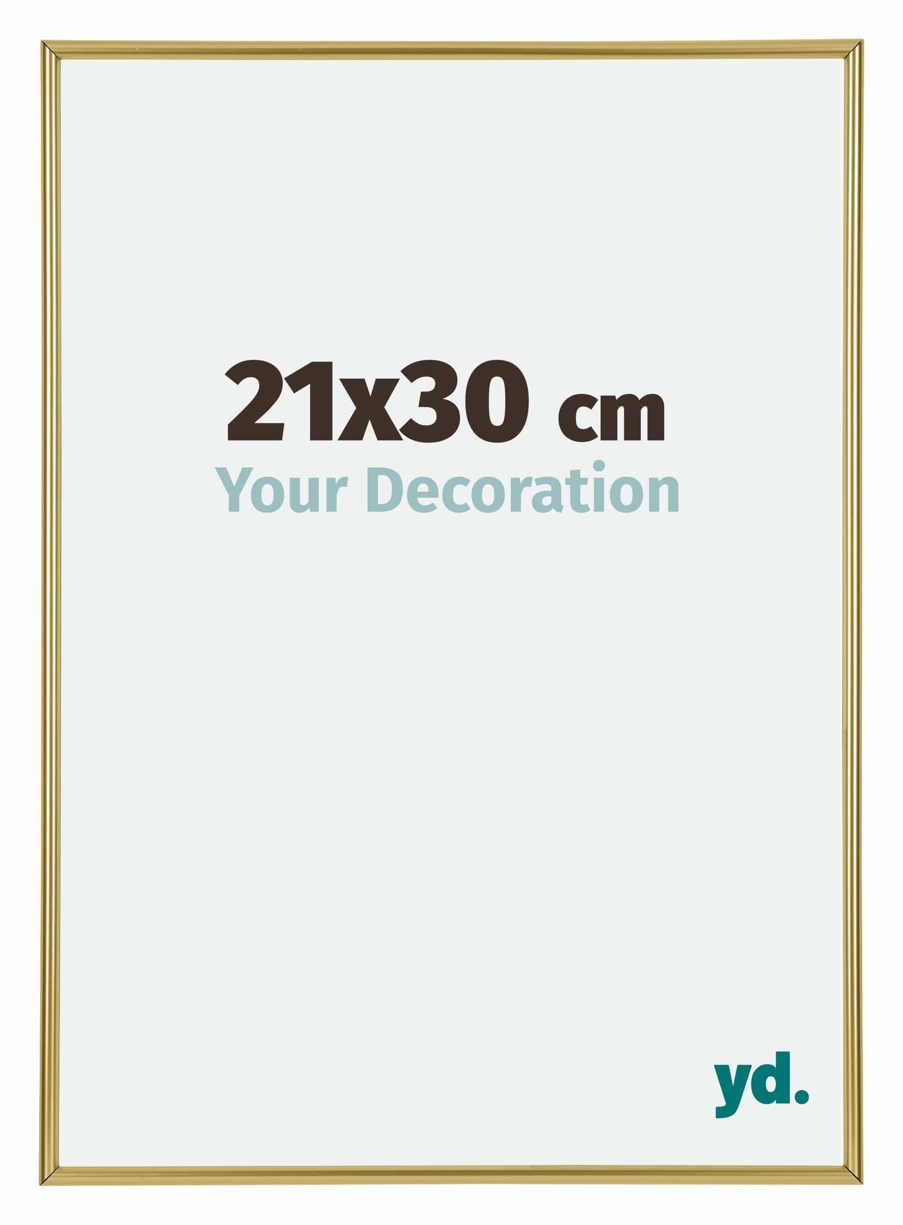 Your Decoration - Picture Frame 21x30 cm - Gold - Decorative Wall Frame in Plastic with Antireflection - Frame 21x30 - Annecy