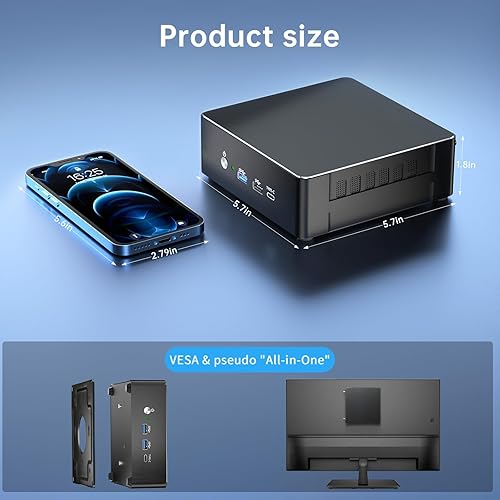 Miniatura 7 de Thdeukoty Mini PC i9-12900H 14 Core hasta 5.0GHz, Mini computadora de escritorio Windows 11 Pro (TPM2.0), 64G RAM 1T Pcie 4.0 SSD, pantalla triple