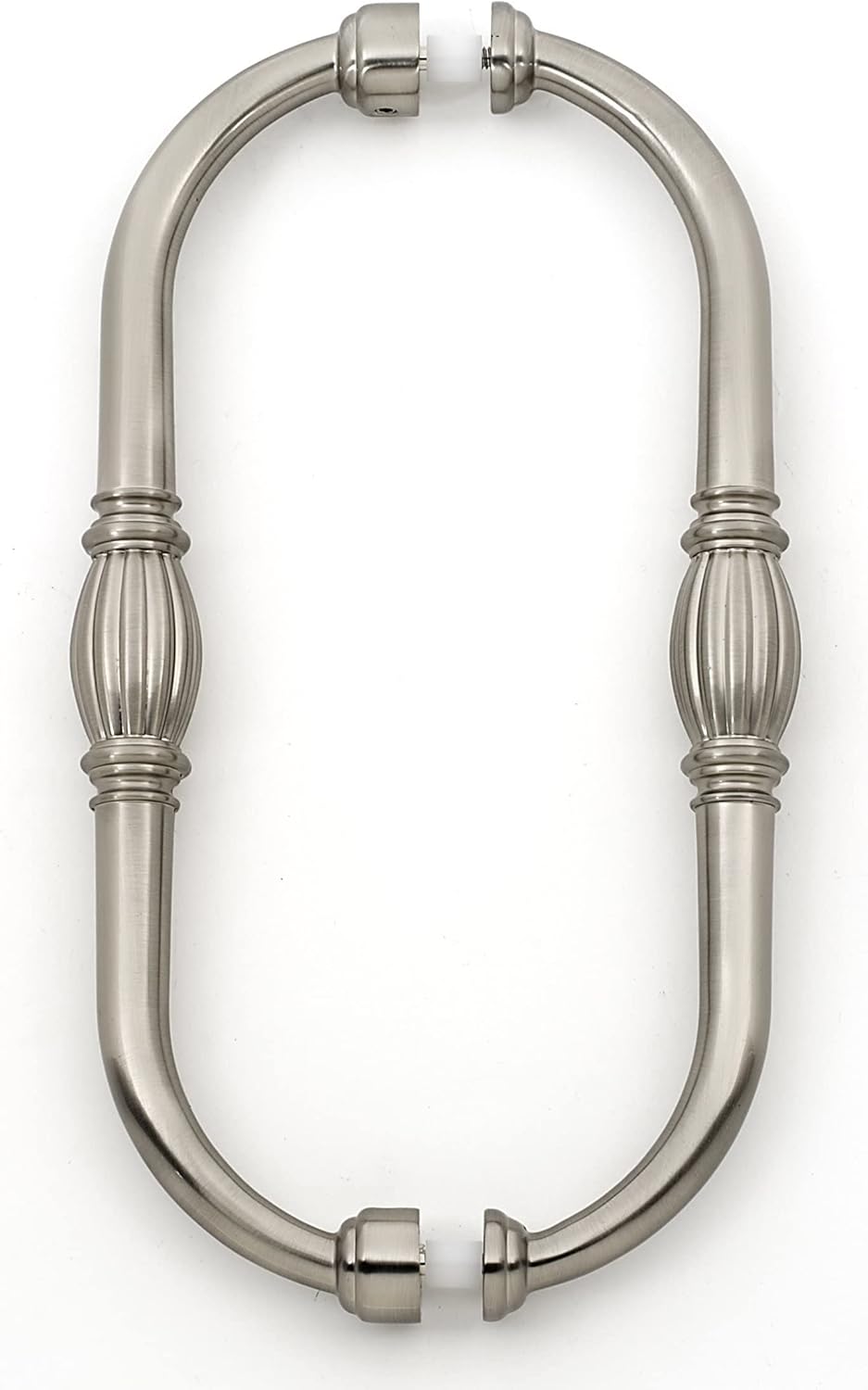 Alno Tuscany, 8" Back to Back Glass Door Pull, UNLACQUERED Brass