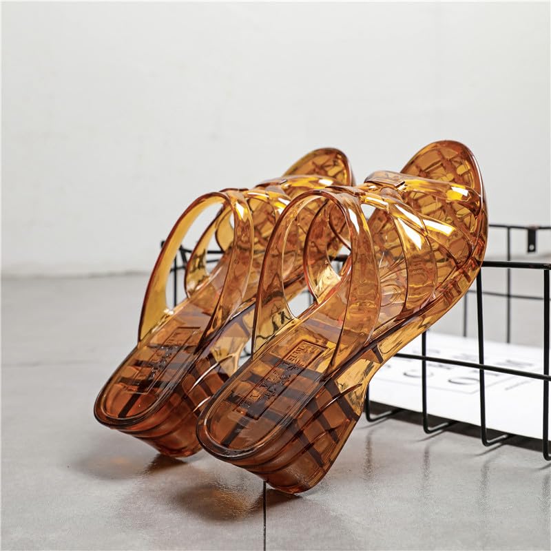 Jelly Mesh Ballet Slides Clear Jelly Sandals Wedge for Women Slip on Beach Water Shoes Barefoot Cute Kawaii Alternative Fashion for Girls Office Festivals Vacation Gifts Summer Wedding Guests2