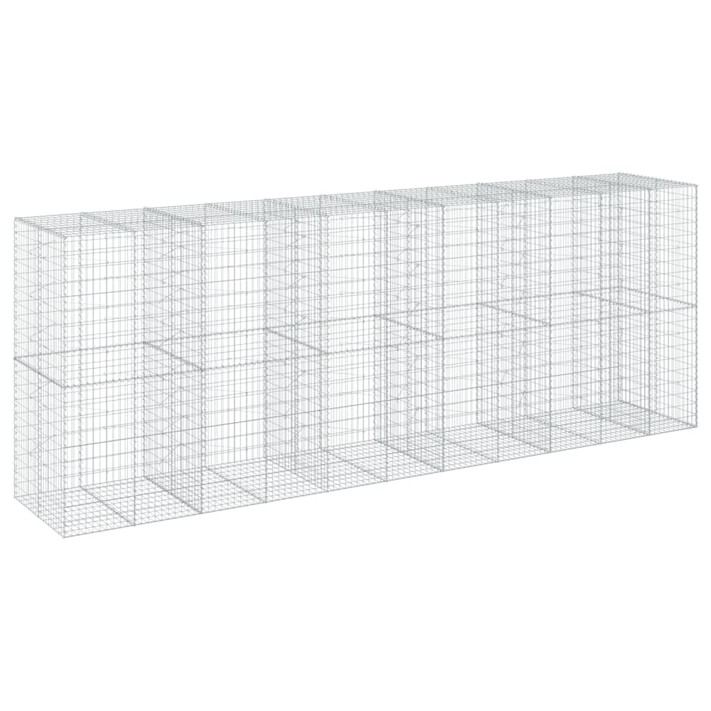 Gavión con tapa, 550 x 100 x 200 cm, cesta de piedra galvanizada