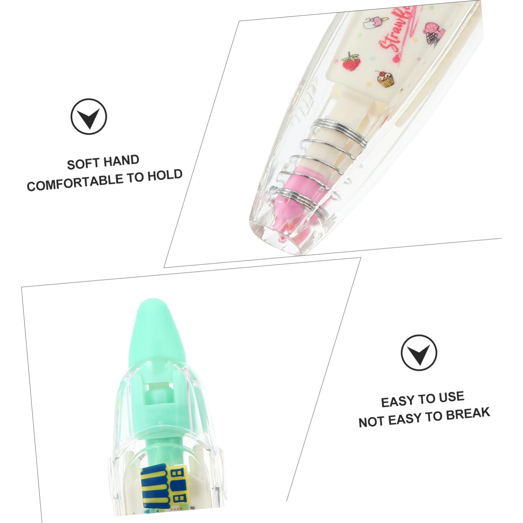 MAGICLULU 12pezzi Nastro Correttivo Cartoon Press Tape Con Design Adorabile Alternativa Per Scrittura Facile e Comfort Ergonomico Stile Casual Assorted style