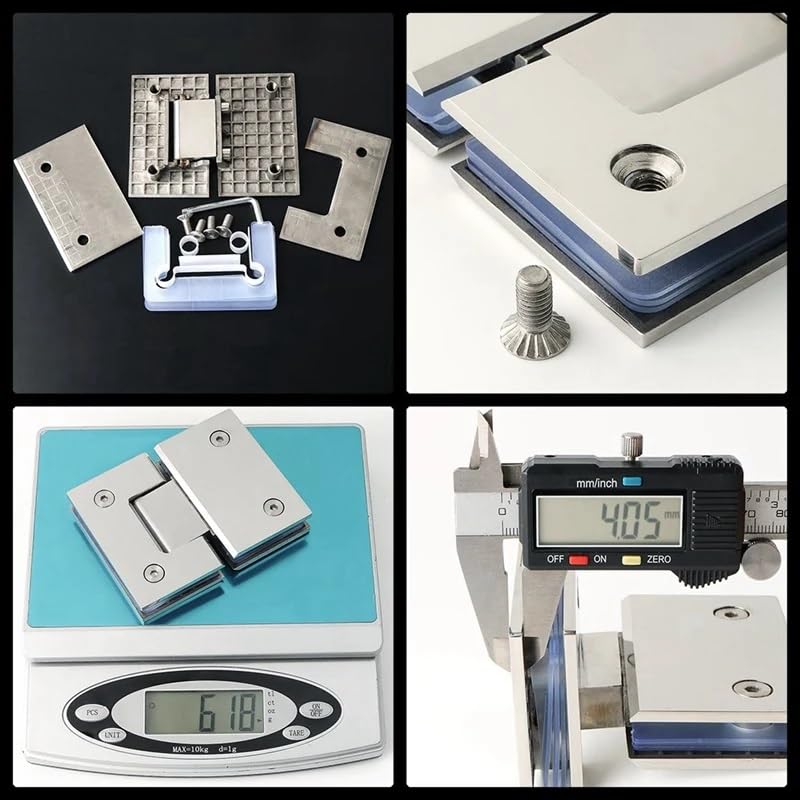 Vitrina de vidrio resistente de 180 grados for gabinete, clip for gabinete, bisagra for puerta de ducha de vidrio, piezas de repuesto de acero inoxidable pulido Bisagra plegable