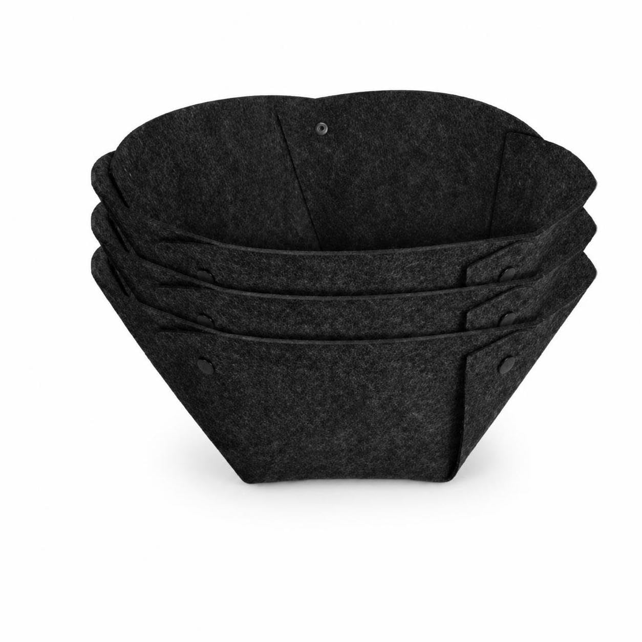 Black Planter Liner Non-Woven for Garden Hanging Baskets Black 12 inches