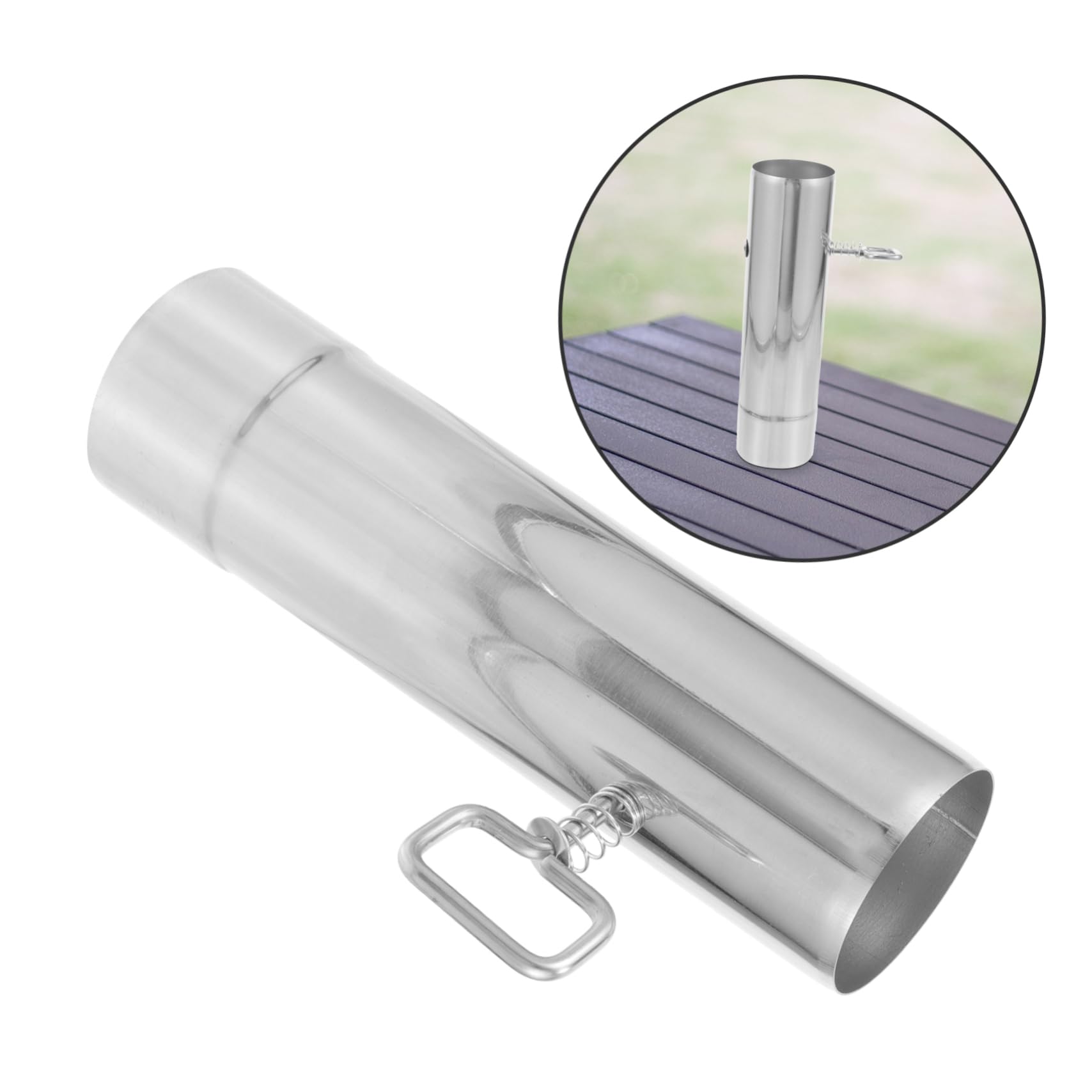 Tubo de chimenea ajustable al aire libre con amortiguador de acero inoxidable para estufas de camping, ligero y versátil para ventilación de barbacoa, caravana y tuberías de gas interiores 5
