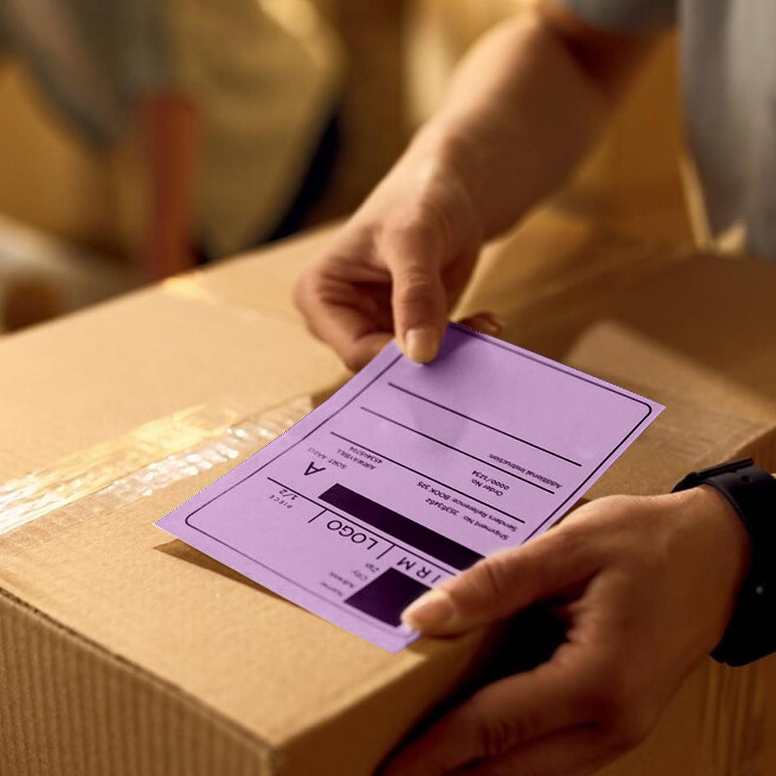 Purple Direct - Etichette termiche in vinile, 15,2 x 10,2 cm, autoadesive, rettangolari, impermeabili, per stampante, etichette di spedizione per codice QR, indirizzi fai da te, ufficio, 250