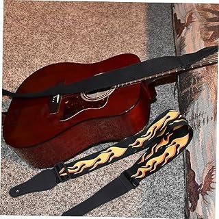DIKACA Sangle De Guitare Décorative Sangles De Guitare Acoustique Ceinture Dépaule Pour Guitare Sangle De Basse Sangle De Guitare Flamme Impression Polyester Homme Optionnel Accessoires - Les Beatles, Paul McCartney, John Lennon, RIngo Starr, George Harrison DIKACA Sangle De Guitare Décorative Sangles De Guitare Acoustique Ceinture Dépaule Pour Guitare Sangle De Basse Sangle De Guitare Flamme Impression Polyester Homme Optionnel Accessoires – Image 2
