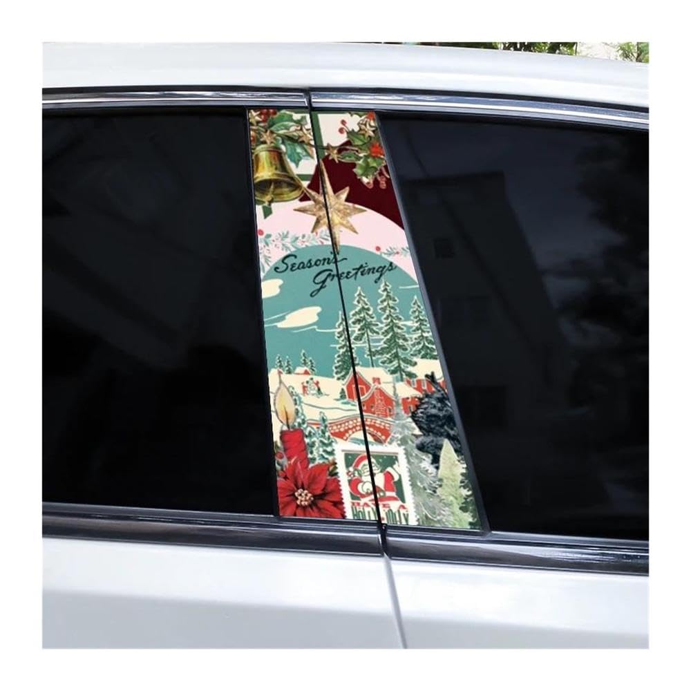 Body Parts 2pcs DIY Car Window Pillar Decal Waterproof Vinyl Sticker(F)