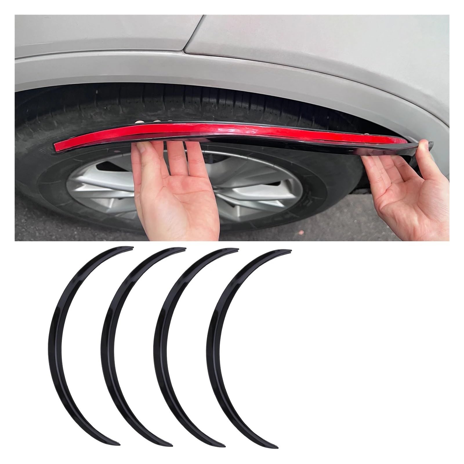 Voiture Garde Boue Lot 4 Élargisseurs D'ailes Pour Roues Voiture 73 Cm/29 Pouces Avec Autocollants Protection D'extension Latérale Automatique éClaboussures Bavettes