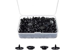 Black Snap Buttons: 100 Sets of T5 Round Plastic Resin Buttons for Versatile Applications