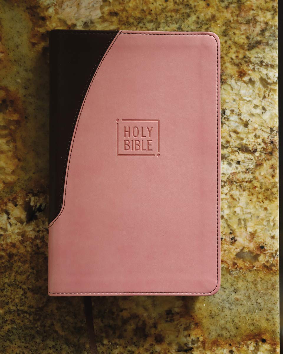 NIV, Premium Gift Bible, Leathersoft, Pink/Brown, Red Letter, Thumb Indexed, Comfort Print: The Perfect Bible for Any Gift-Giving Occasion - Image 3