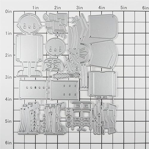 Miniatura 5 de Troqueles de corte de metal pequeños soldados para hacer tarjetas, kit de troqueles en relieve de papel, suministros de bolsillos de almacenamiento,
