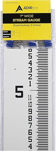 Vista 31 de AdirPro Medidor de flujo de 4 pulgadas de ancho, medidor de profundidad de agua de fibra de vidrio resistente, medidores de flujo