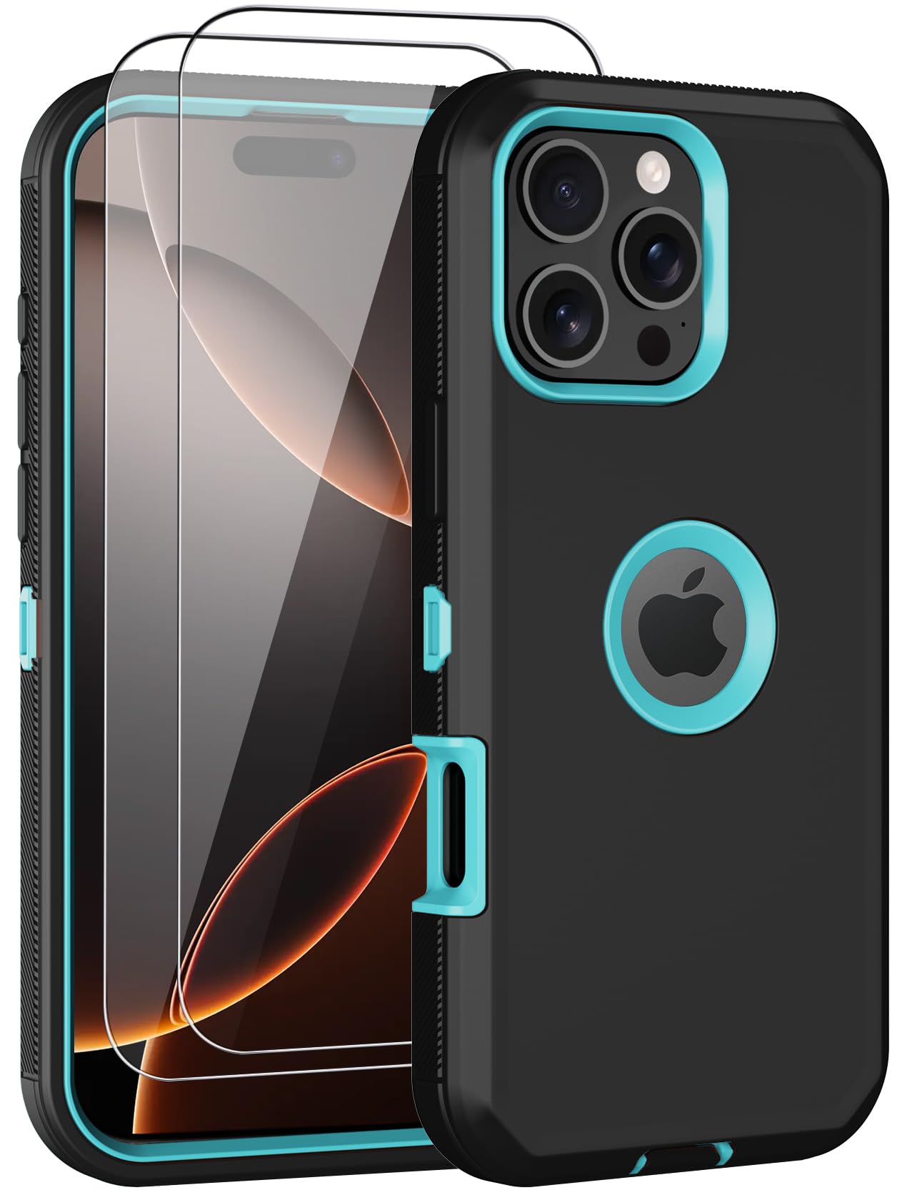 Aimoll-88 for iPhone 16 Pro Max Case,with 2 Screen Protector Heavy Duty Drop Protection,Full Body 3 Layer Rugged Shockproof Dust-Proof Protective