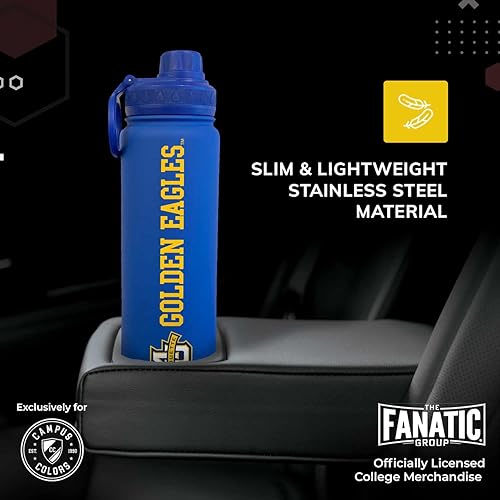 Vista 27 de Campus Colors Botella de agua de acero inoxidable de la NCAA, tapa giratoria, 24 onzas, clip de transporte, mantiene tus bebidas calientes o frías