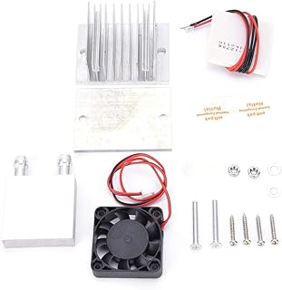 SHYEKYO TEC1-12706 Refrigeration Cooling System Kit, DC 12V Thermoelectric Cooler Complete Sealing Semiconductor Cold Plate DIY Cooler Module with Fan, 40 * 40 * 3.75mm