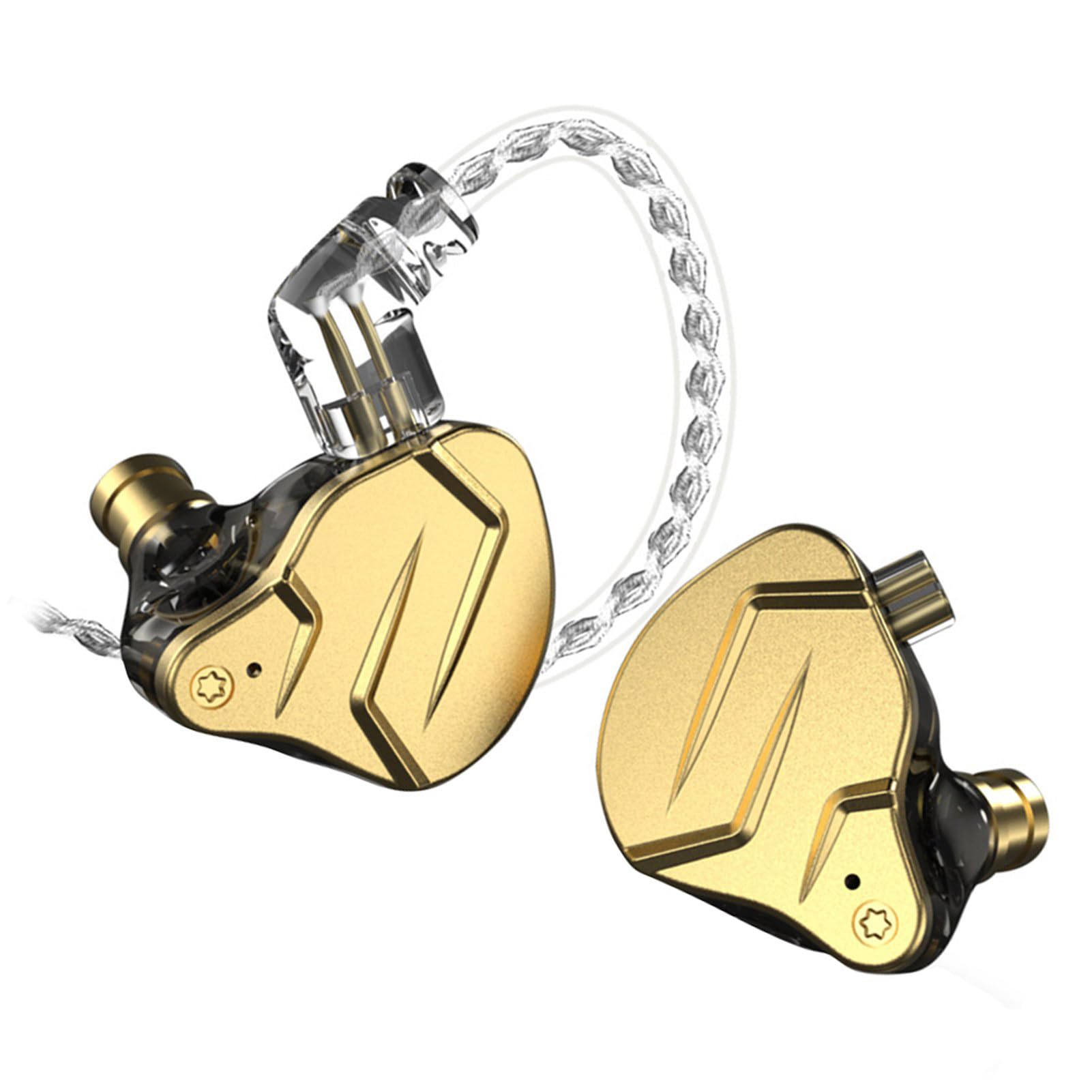 Écouteurs Filaires Hybrides HiFi DJ Running Sport, Conception Métallique Exquise 1BA + 1DD, pour équipement de Prise 3.5mm (sans Micro)