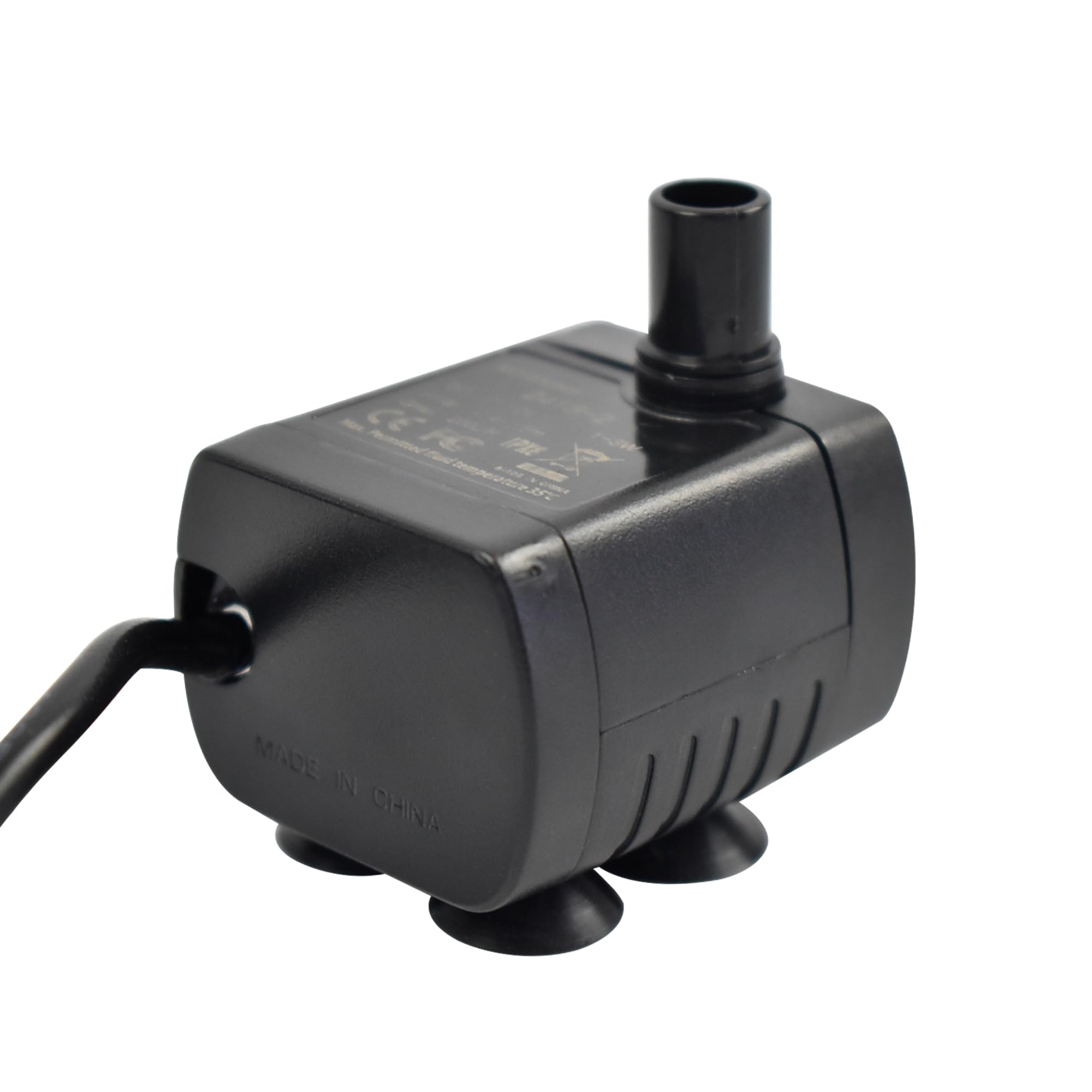CONQUERALL Zatapialna pompa do akwarium DC 12 V 3 W, 200 l/h, 1,5 m, podnośnik z zasilaczem (UE) do samodzielnego chłodzenia wodą