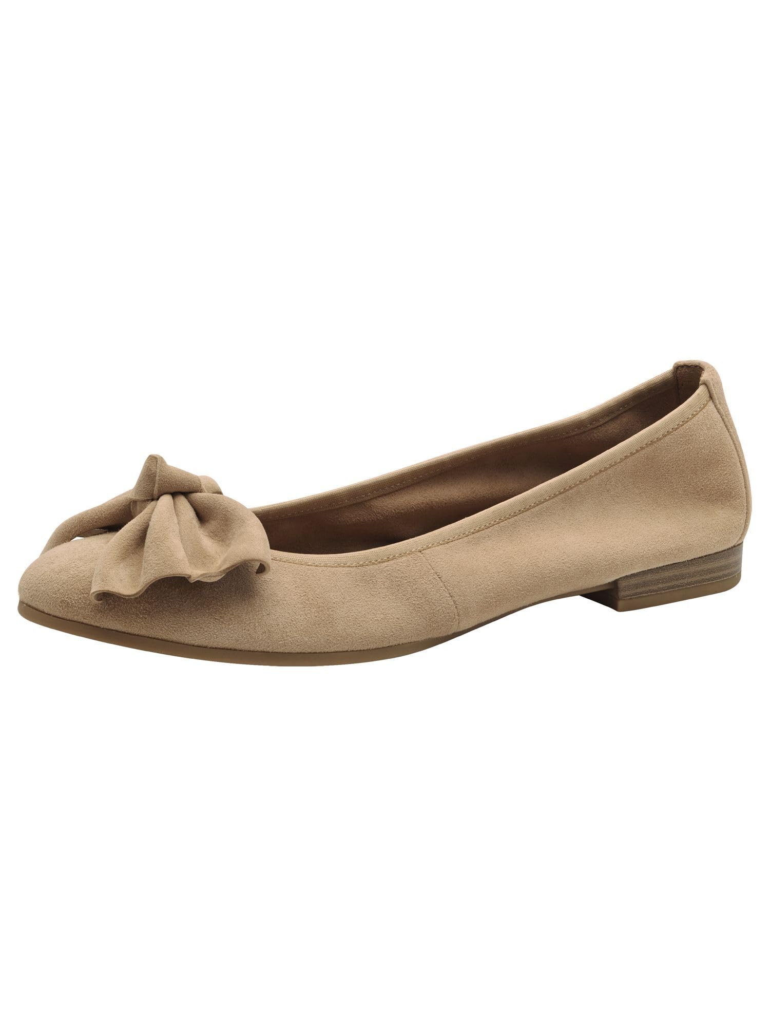 Tamaris Women's ballet flat leather flat brown 6.5 UK