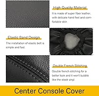 Vista 4 de A ABIGAIL Funda para Reposabrazos de Consola Central Compatible con Ford Explorer 2020 2021 2022 de Cuero PU Tapa de Caja de Reposabrazos Funda