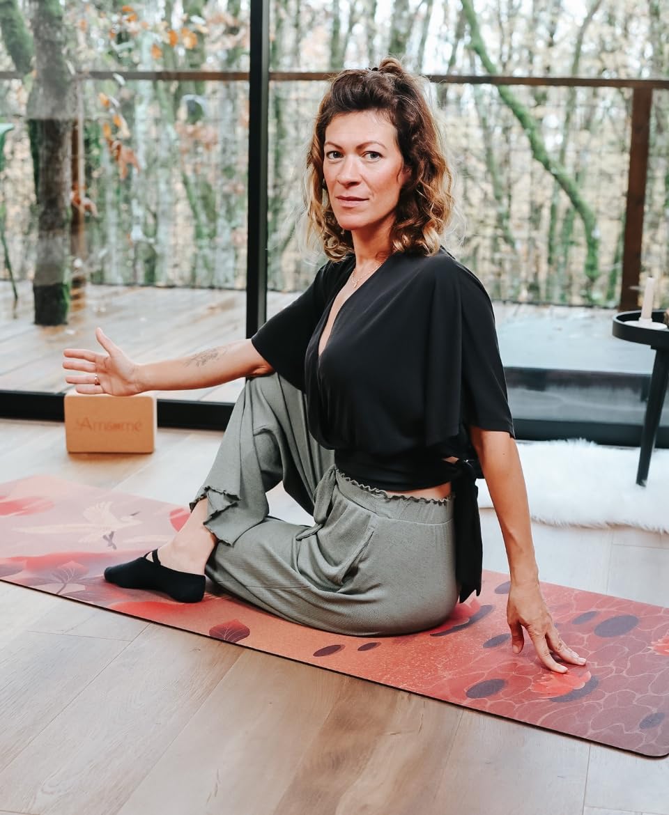 Tapis de yoga Amsomé : beau, naturel, antidérapant - Chaque tapis est une oeuvre d’art