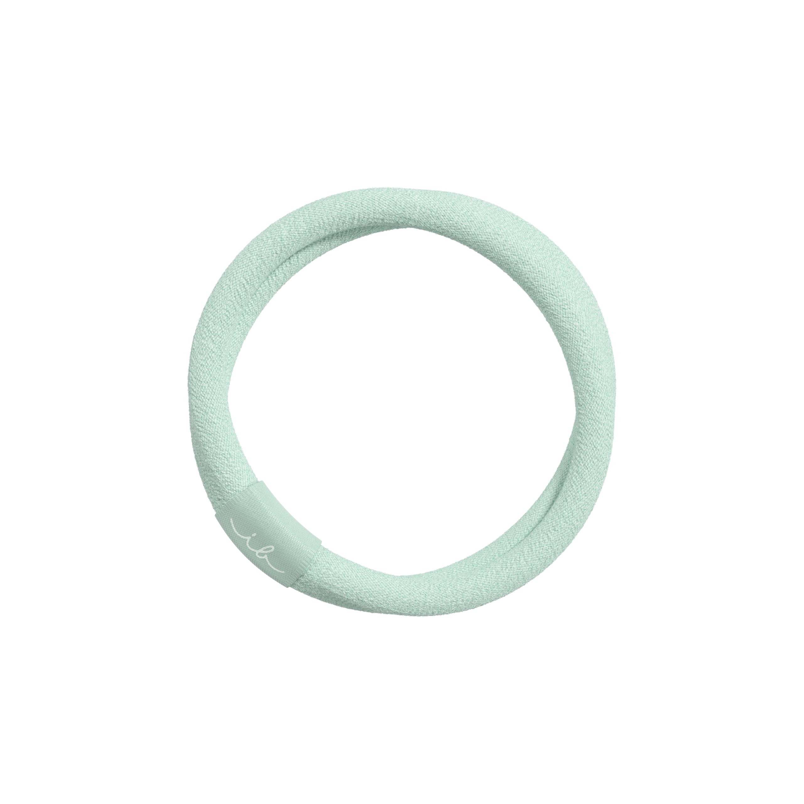 invisibobble BEAUTIES Bebé Azul (4 piezas) – Ligas trenzadas azul y verde – Espirales para cola o pulsera – Sujeción suave cabello fino