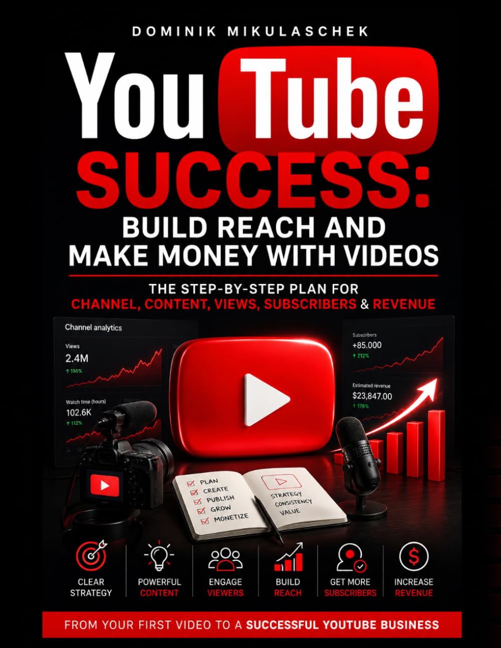 YouTube Success: Building Reach and Earning Money with Videos – The Step-by-Step Plan for Your Channel, Content, Views, Subscribers & Revenue