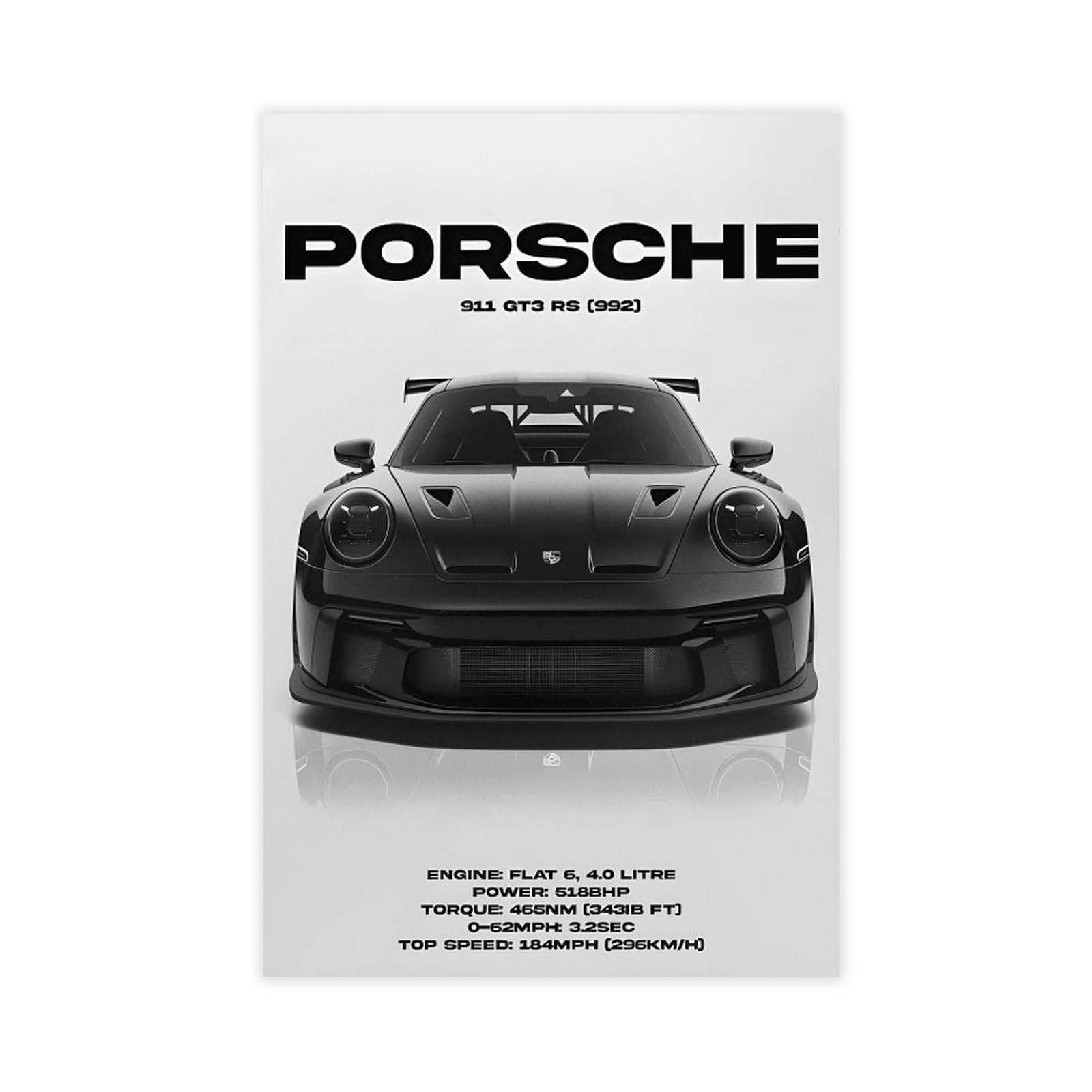 Sportauto-Poster für Porsche 911 GT3 RS Super Car Dekorative Malerei Leinwand Wand und Kunst Bild Familie Schlafzimmer Dekor 40 x 60 cm Sportauto-Poster für Porsche 911 GT3 RS Super Car Dekorative Malerei Leinwand Wand und Kunst Bild Familie Schlafzimmer Dekor 40 x 60 cm