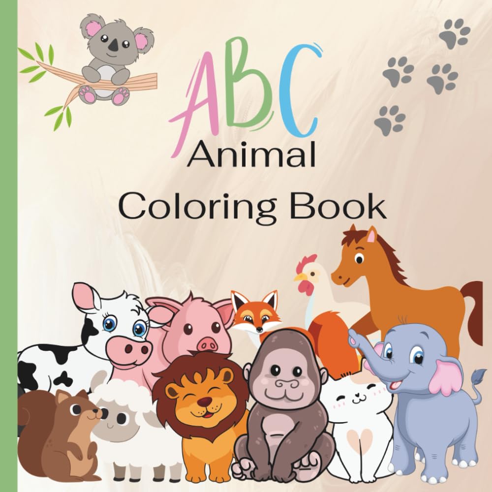 ABC Animal Coloring Book For Kids: Educational Coloring Pages with Animals and Alphabets for Preschool children ages 2-5