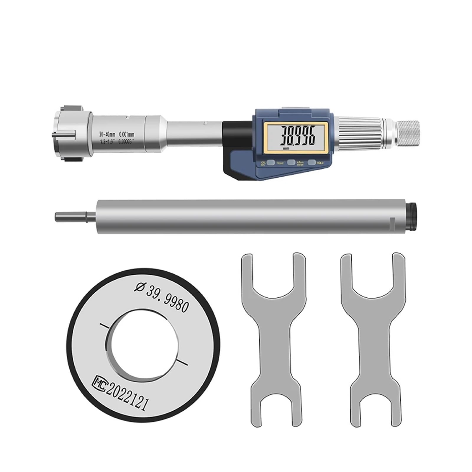 6-100mm Wysokiej Precyzji Elektroniczny Cyfrowy Wyświetlacz Trzy Pazury Punkty Mikrometr Średnica Wewnętrzna Łożyska Pomiar Otworu Wewnętrznego Testowanie średnicy(30-40mm)