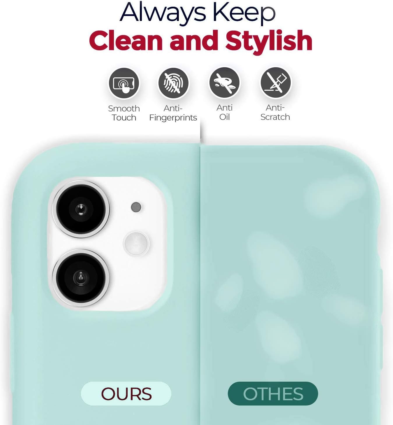 IceSword Compatible with iPhone 11 Case, Thin Liquid Silicone Case, Soft Silk Matte Pure, Gel Rubber Full Body, Cool Protective Shockproof Cover 6.1" iP11 - Mint Green - Image 4