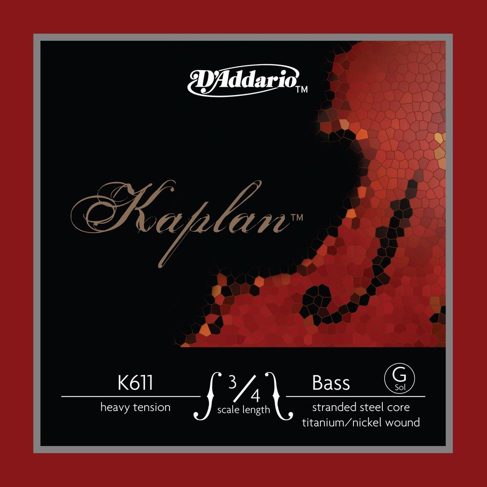 D'Addario Kaplan Bass 10Blk G 3/4 Hvy (K6113/4H-B10)