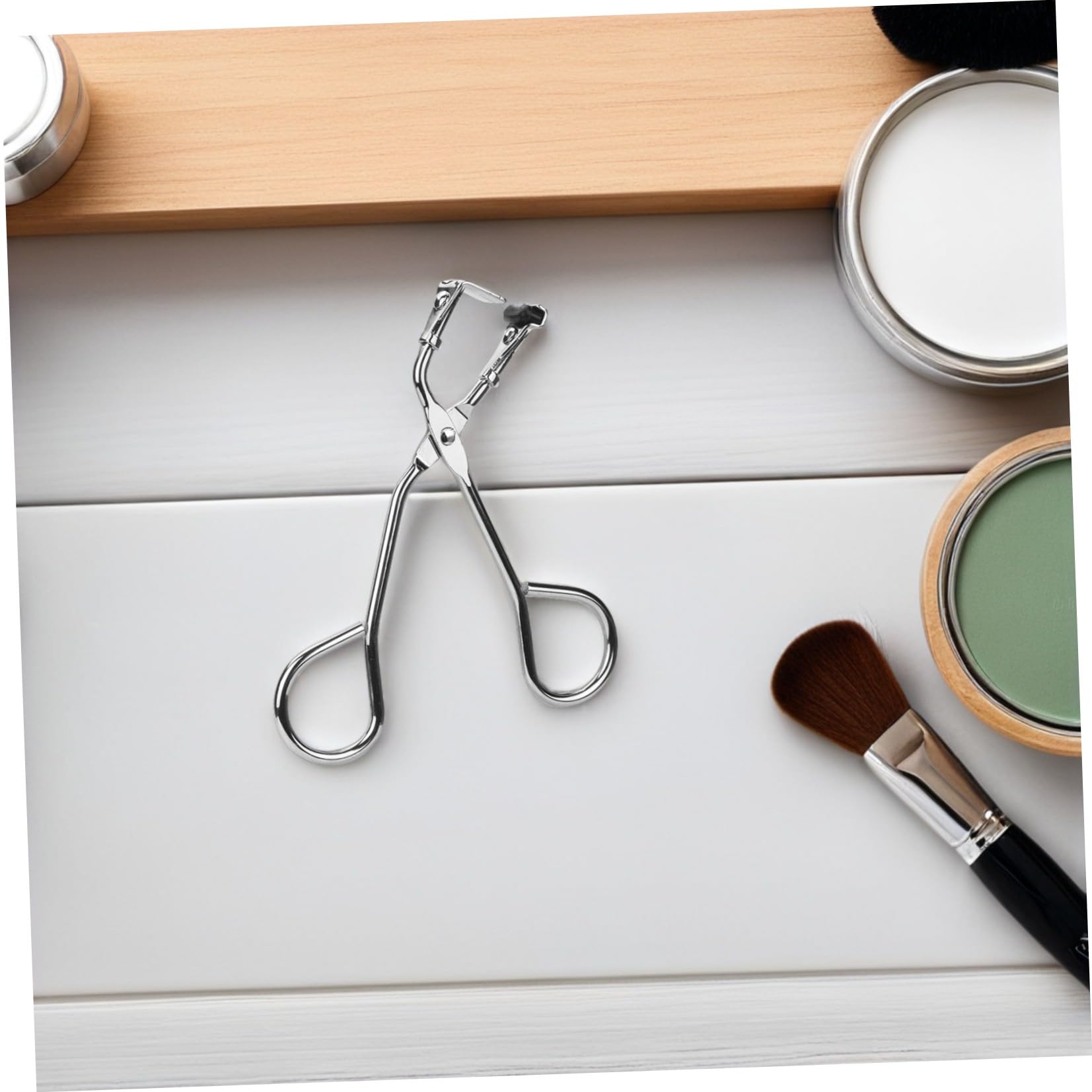 ABOOFAN Wimpernzange für Präzises Wimpernstyling Tragbare mit Gebogener Form aus Edelstahl Praktisches und Leichtes Werkzeug und Make Up Anwendung Unterwegs