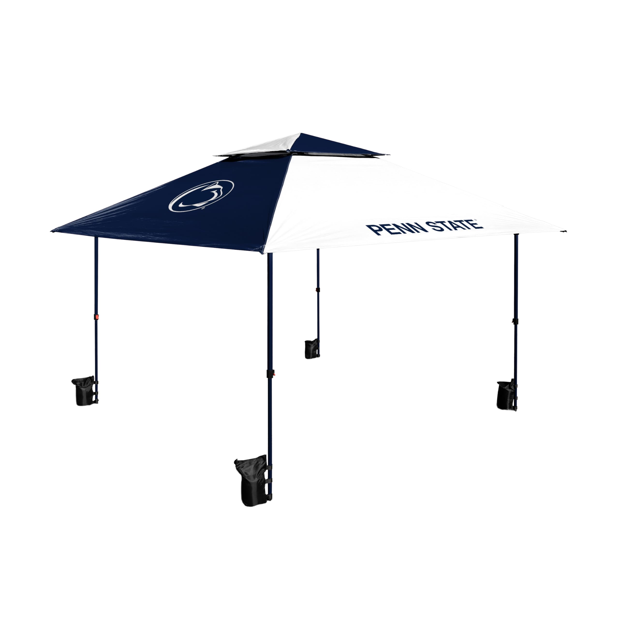 Logo Brands NCAA Pop-Up 12x12 Canopy - Easy Setup with Built-in Wheels, Vented Roof for Airflow, Includes Sandbags, Stakes, and Tie-Downs – Tent for