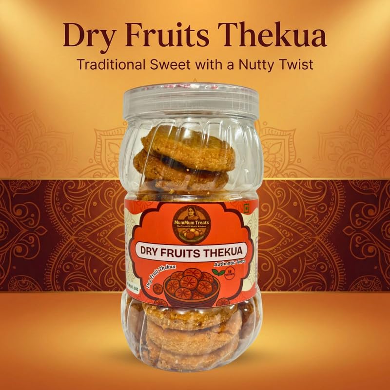 Image of MumMum Treats Dry Fruit Thekua 350g | Authentic Bihari Sweet | Wholesome Snack with Premium Dry Fruits