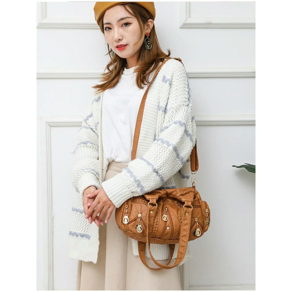 ZBDZSW Bolsos de Mano de Gran Capacidad para Mujer, Bolsos Cruzados con Diamantes de imitación de Colores, Bolsos de Hombro de Mujer de Moda de Cuero PU, Bolsos de Mano Casuales Multicolor