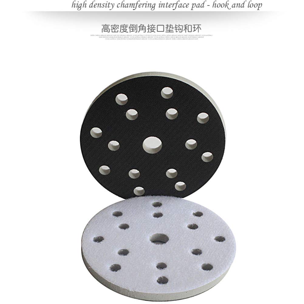 Almohadilla de interfaz de alta densidad 6"15 agujeros 150 mm Amortiguación y protección Almohadilla de lijado Accesorios para herramientas eléctricas - Gancho y bucle