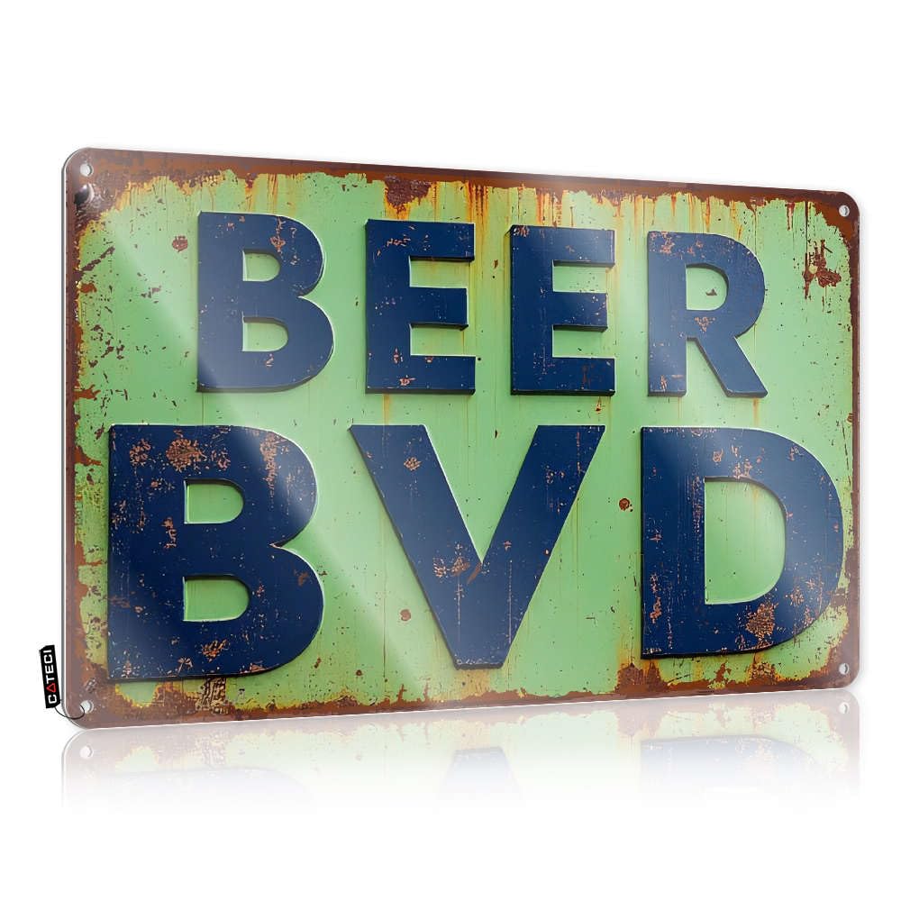 Fzfn Boys Colour Grunge Room Decor Aesthetic Wall Art Waterproof | Beer Bvd Weathered Lake Decoration(30X40cm)