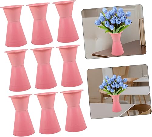 Miniatura 6 de 10 piezas de cubo de fondo de ramo de flores de boda floreros acrílico soporte de flores moderno jarrones alto soporte de flores soporte de ramo