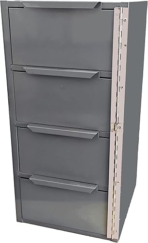 Miniatura 9 de Gabinete lateral de caja de herramientas con cerradura, Gabinete de acero soldado, Gabinete de almacenamiento multifuncional, 12.6 pulgadas de