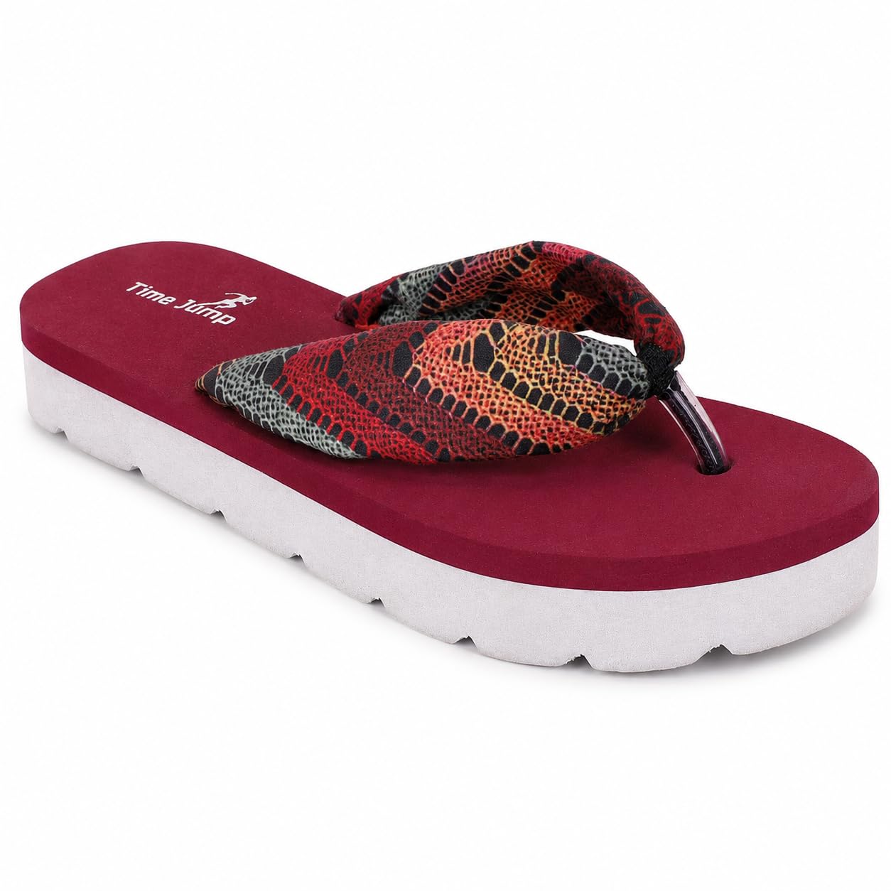 Women's Flip Flops with Mandala Print Strap, Navy Blue-image-38