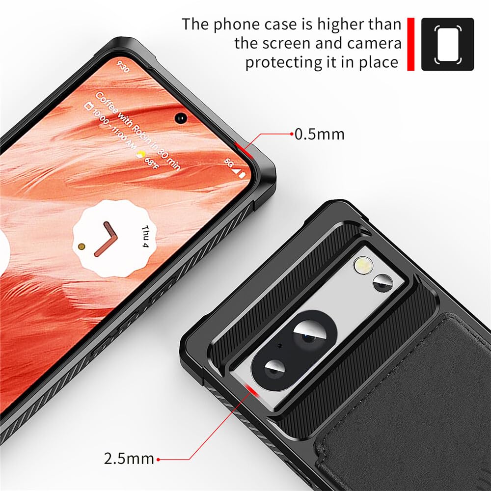 Generic Funda compatible con Google Pixel 11 Pro XL (color: oro rosa), funda de piel de silicona dura con tapa trasera