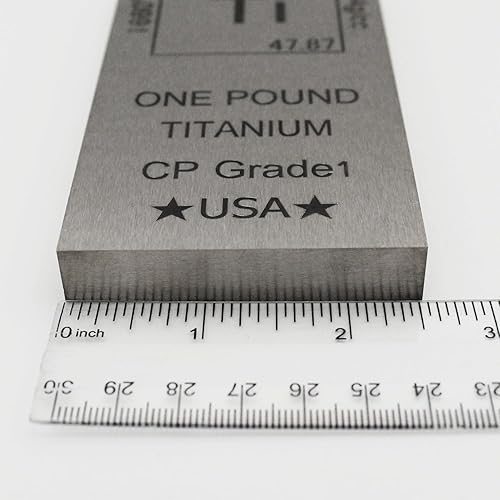 Miniatura 3 de MINT STATE GOLD Pisapapeles de lingotes de titanio de 1 libra, diseño de química pura 999 con certificado de autenticidad (1 libra)