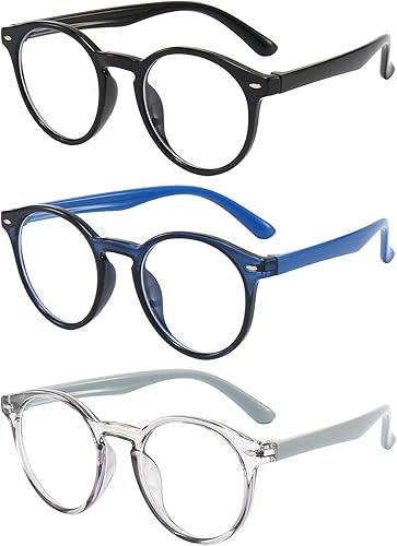 Miniatura 3 de Gafas de bloqueo de luz azul para niños, paquete de 3 lentes de lectura para computadora con bloqueo de luz azul para niños y niñas de 3 a 11 años