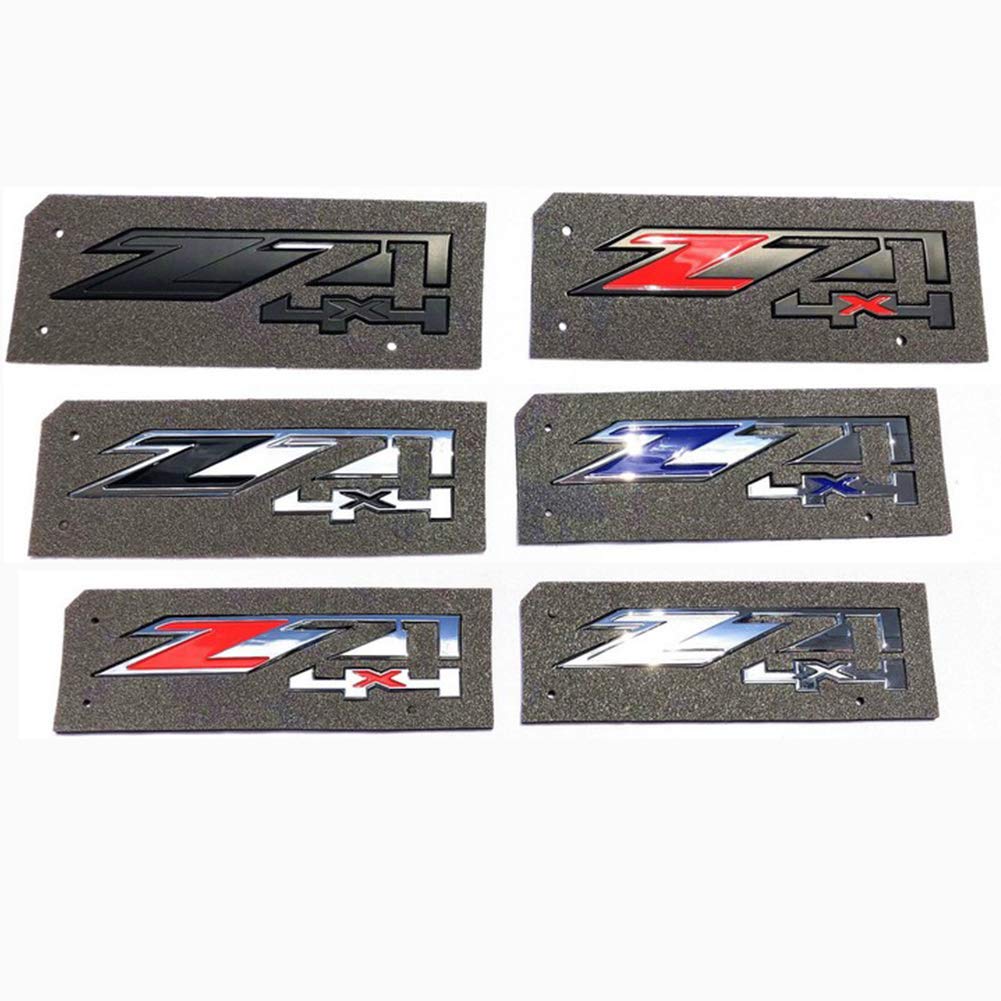 OUYAWEI Delicate Z71 4x4 Emblem Decal Sticker Badge for Chevrolet Silverado GMC Red Silver Auto Accessories
