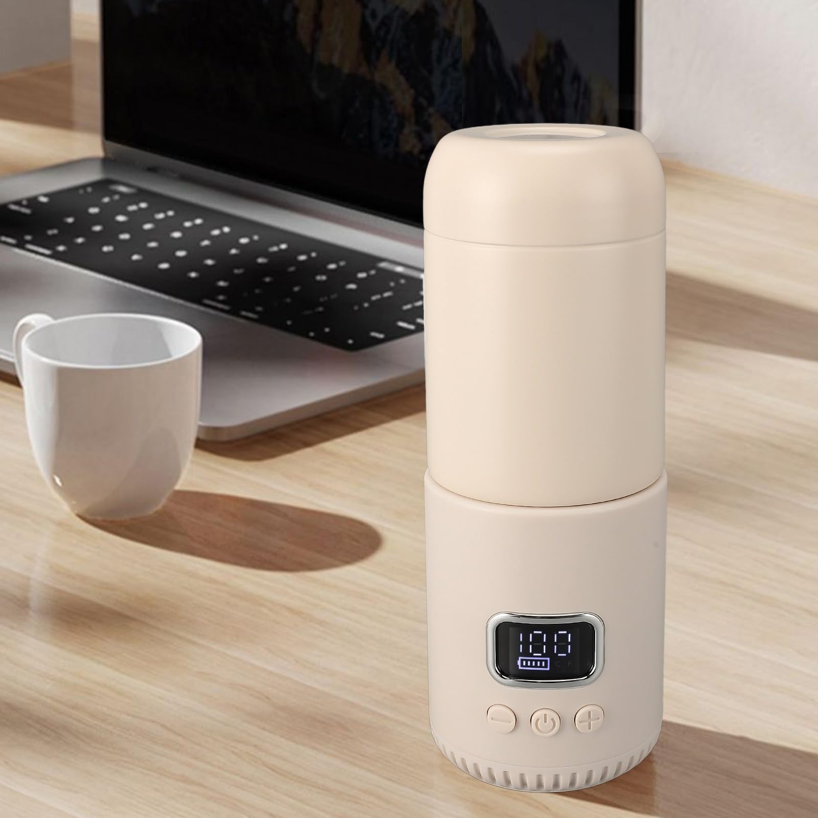 KUIDAMOS Hervidor Eléctrico de Viaje Compacto Recargable 18000mAh Caldera de Agua Caliente para Aventuras Al Aire Libre y Viajes 400ML
