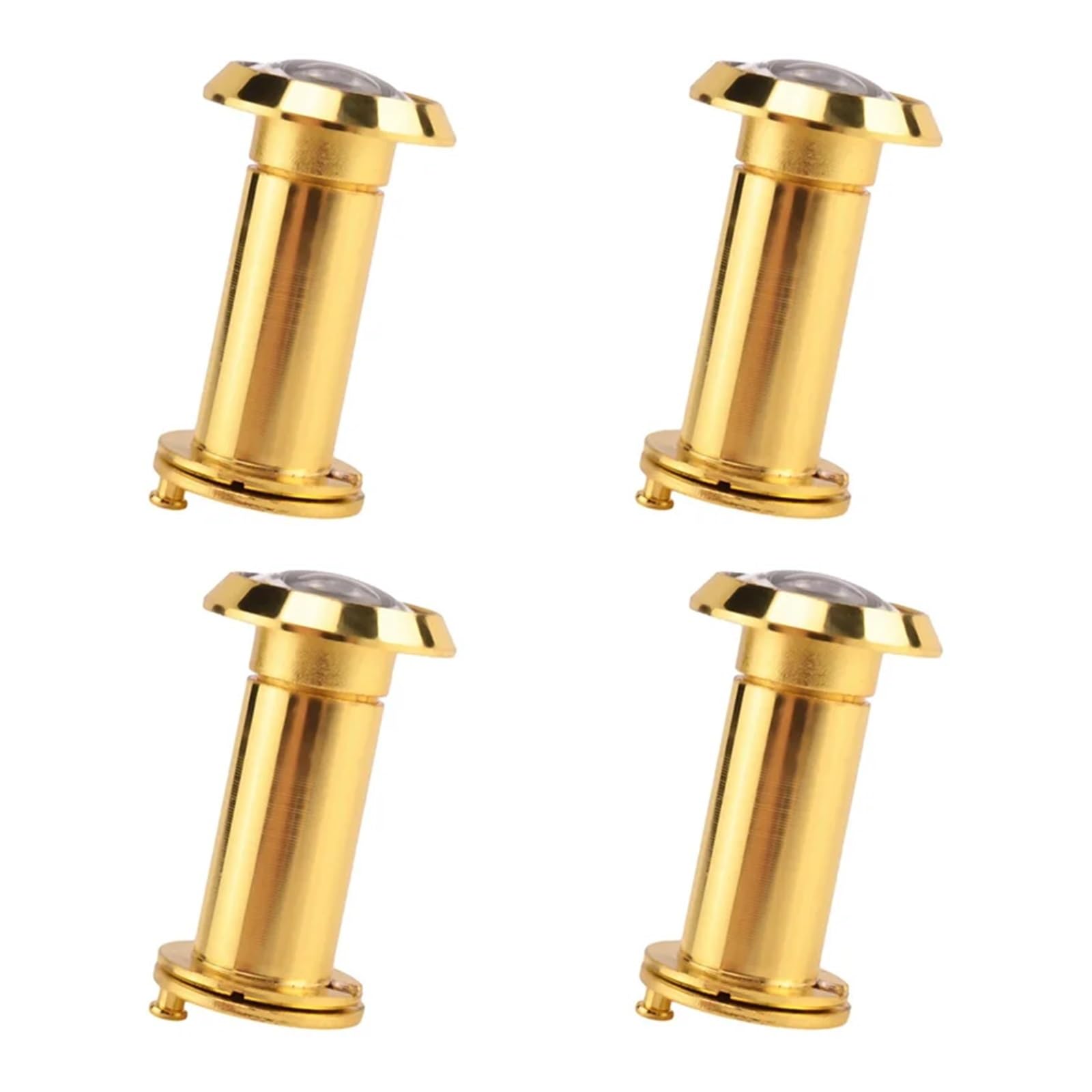Gwyzax Gold Peep Holes For Door 5Pcs B03c-4X 200 Degree Retractable 36-58Mm Security Door Viewer Peephole Peep Hole Spyhole + Cover,