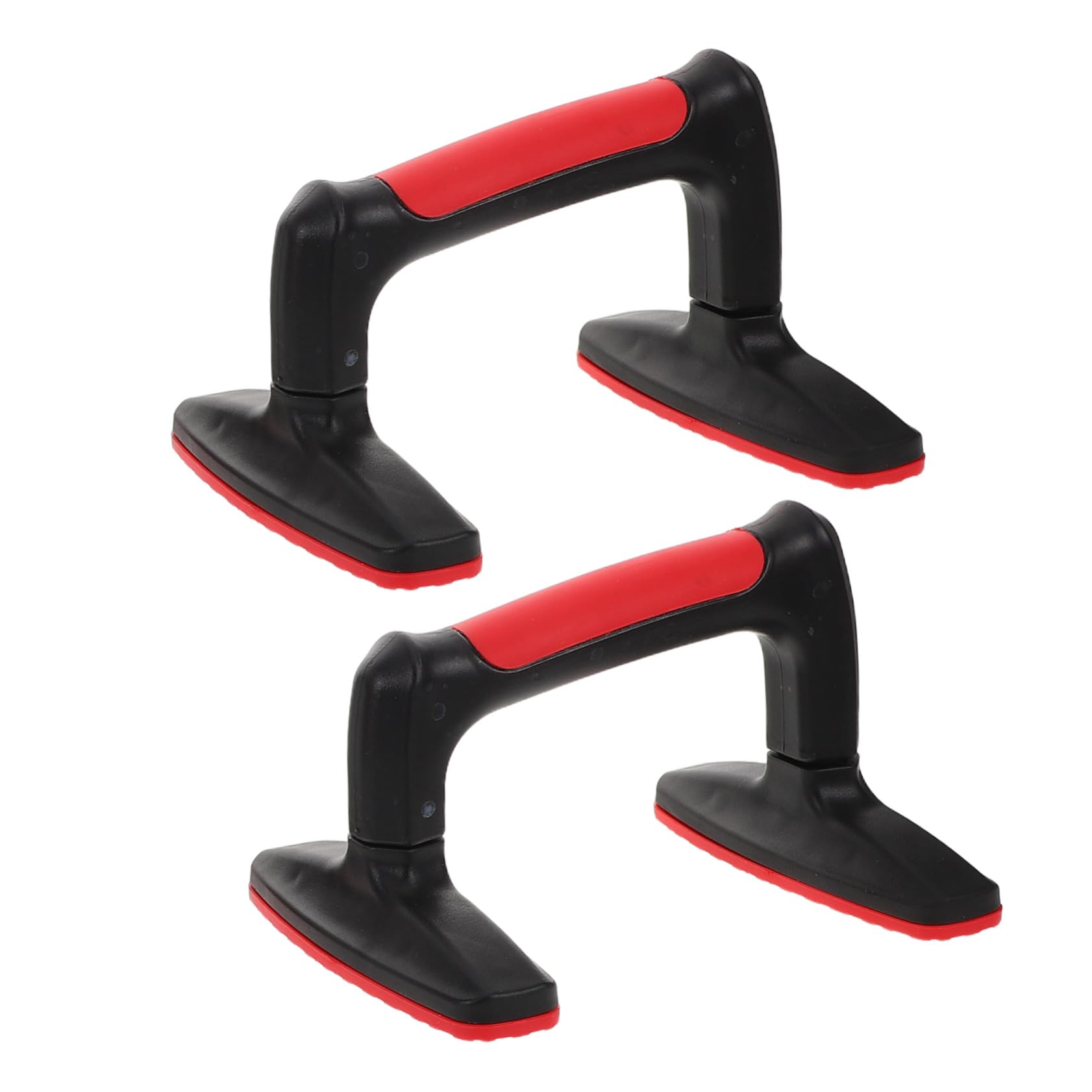 GALPADA 2 Maniglie per Flessioni H Shape Rosse Barre Antiscivolo per Esercizi Fitness Casa Supporto Stabile e Durevole per Allenamento Muscolare Calisthenics